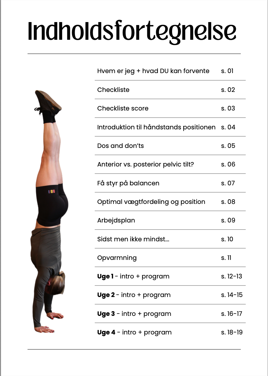 4 ugers Handstand program