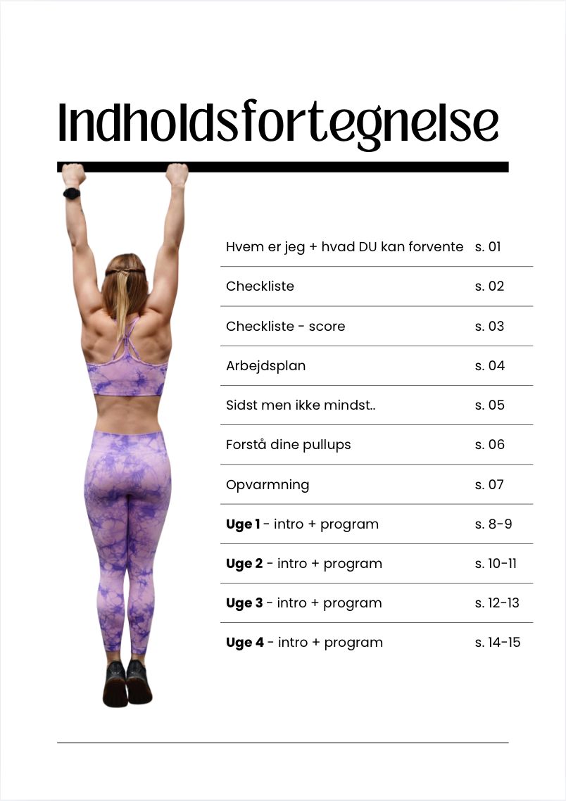 4 ugers strict og kipping pull-up program